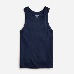 NEW J.Crew Women's Perfect-fit High-neck Tank Navy Blue Size Medium